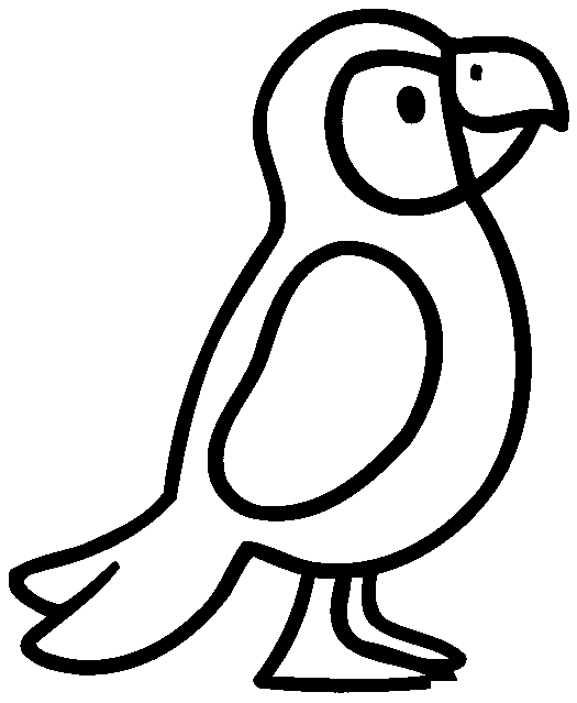 desene de colorat papagal